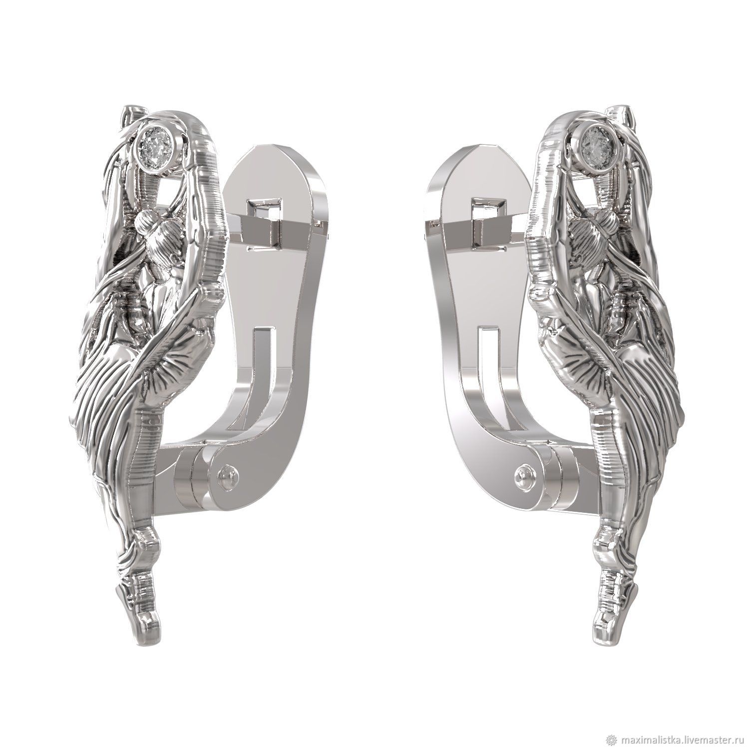 серьги гимнастка