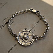 Украшения handmade. Livemaster - original item Thistle chain bracelet 925 silver. Handmade.