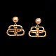 Винтаж: Серьги Balenciaga Monogram c жемчужиной в золотом тоне. Серьги винтажные. Виктория (aifebelle). Интернет-магазин Ярмарка Мастеров.  Фото №2