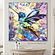 Painting with a Hummingbird. A picture with a bright hummingbird as a gift, Pictures, Moscow,  Фото №1