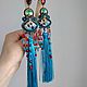Earrings-brushes ' Fairy Feather', Tassel earrings, Blagoveshchensk,  Фото №1