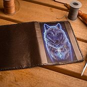 Сумки и аксессуары handmade. Livemaster - original item Passport cover: cover leather. Wolf. ODPTSR14. Handmade.