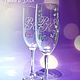 Copas de vino con iniciales (diseño de Fantasía), Wedding glasses, Dimitrovgrad,  Фото №1