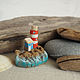 Driftwood island with a lighthouse. Miniature. Figurine. Katy_Barysheva. Online shopping on My Livemaster.  Фото №2