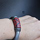 Leather bracelet Regaliz ' Red pattern'. Regaliz bracelet. Regaliz Bez Usov. Online shopping on My Livemaster.  Фото №2