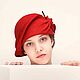  клош "Алая роза". Шляпы. EDIS | дизайнерские шляпы Наталии Эдис. Интернет-магазин Ярмарка Мастеров.  Фото №2