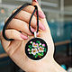 Pendant with micro-embroidery 'Apple color', Pendants, Kronstadt,  Фото №1