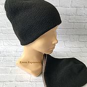 Аксессуары handmade. Livemaster - original item Men`s beanie hat made of Merino wool. Handmade.