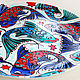 'Peces de estilo nórdico ' plato grande en la pared. Plates. Art by Tanya Shest. Online shopping on My Livemaster.  Фото №2