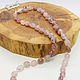 Strawberry Quartz Beads 47 cm. Bead bracelet. Selberiya shop. My Livemaster. Фото №4