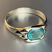 Украшения handmade. Livemaster - original item Men`s Gold Ring with Emerald (2,19ct) Handmade Ring. Handmade.