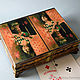 Box. Box for cards. Box of cards with two compartments. Milena decor. Fair Masters. Shop.
