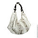 Bag leather Python. Designer handbag hobo Python with braided handle. An unusual bag made from Python. Pimonova fashion shoulder bag. Stylish women's shoulder bag handmade. Beautiful bag
