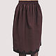 Burgundy skirt with lace on elastic viscose 65cm. Skirts. Yana Levashova Fashion. My Livemaster. Фото №5