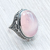 Украшения handmade. Livemaster - original item Rose quartz (ring) (1150). Handmade.