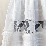 Одежда handmade. Livemaster - original item Summer skirt, white, made of boiled cotton. Petticoat.. Handmade.