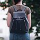 Women's leather backpack 'Mersi' (Dark blue), Backpacks, Yaroslavl,  Фото №1