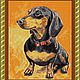 Kit embroidery with beads 'DACHSHUND', Embroidery kits, Ufa,  Фото №1