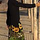 Вязаное полушерстяное платье с объемной вышивкой " Подсолнухи ", Платья, Мурсия,  Фото №1
