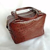 Сумки и аксессуары handmade. Livemaster - original item Classic bag: Red Crocodile. Leather.. Handmade.