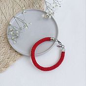 Украшения handmade. Livemaster - original item The bracelet is made of beads red. Handmade.
