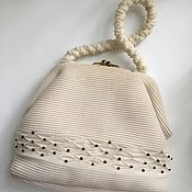 Винтаж handmade. Livemaster - original item Handbag Vintage theatrical white USSR bag VINTAGE beads reticule. Handmade.