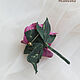Hellebore Purple leather Brooch. Brooches. medwedkoLeather. My Livemaster. Фото №6