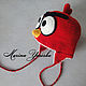 Заказать шапочка  Angry Birds в красном цвете. марина. Ярмарка Мастеров. . Шапки детские Фото №3