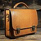Кожаный Портфель №1323. Портфель. artelbags. Интернет-магазин Ярмарка Мастеров.  Фото №2