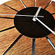 Заказать Round wall clock made of wood and acrylic in eco style. dekor-tseh. Ярмарка Мастеров. . Watch Фото №3