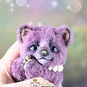 Куклы и игрушки handmade. Livemaster - original item Teddy Bear Violent collectible bear lilac. Handmade.