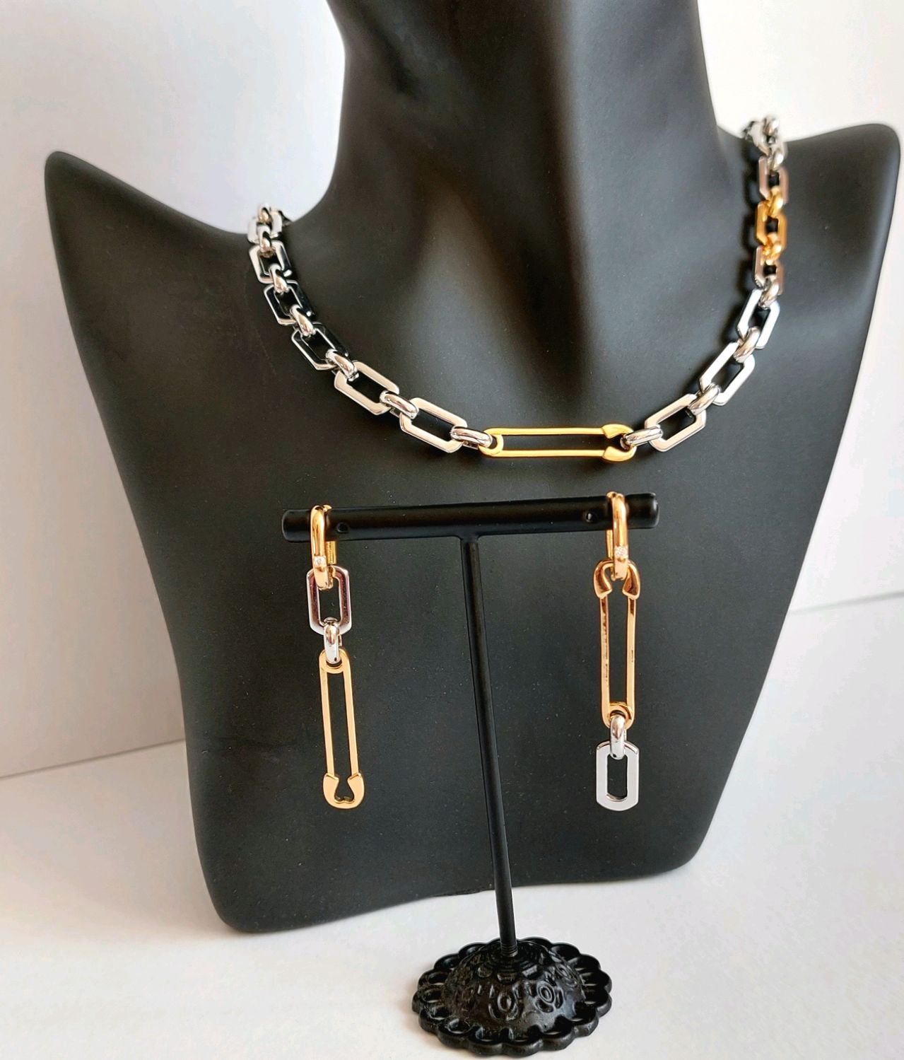 Серьги асимметрия / геометрия / биколорные с булавкой купить в интернет ...