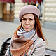 Asymmetric felt beret. Color Blush. Berets. Exclusive HATS. LANA ANISIMOVA.. Online shopping on My Livemaster.  Фото №2