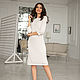Knitted milk dress, white knitwear dress, form - fitting. Dresses. mozaika-rus. Online shopping on My Livemaster.  Фото №2