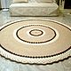  a large crocheted round rug made of cord. Carpets. knitted handmade rugs. Online shopping on My Livemaster.  Фото №2
