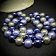 Beads pearl blue, purple, gold, Beads2, Gatchina,  Фото №1