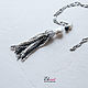 With pendant with brush 'Winter' pearls, hematite. Necklace. Ekart Ekaterina Dmitrieva. Online shopping on My Livemaster.  Фото №2