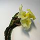 Order Daffodil yellow. A beaded brooch. Elena Borkova (divelen). Livemaster. . Brooches Фото №3
