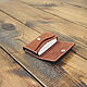 Business card holder made of cognac leather. Business card holders. G.L.A.D.. Online shopping on My Livemaster.  Фото №2