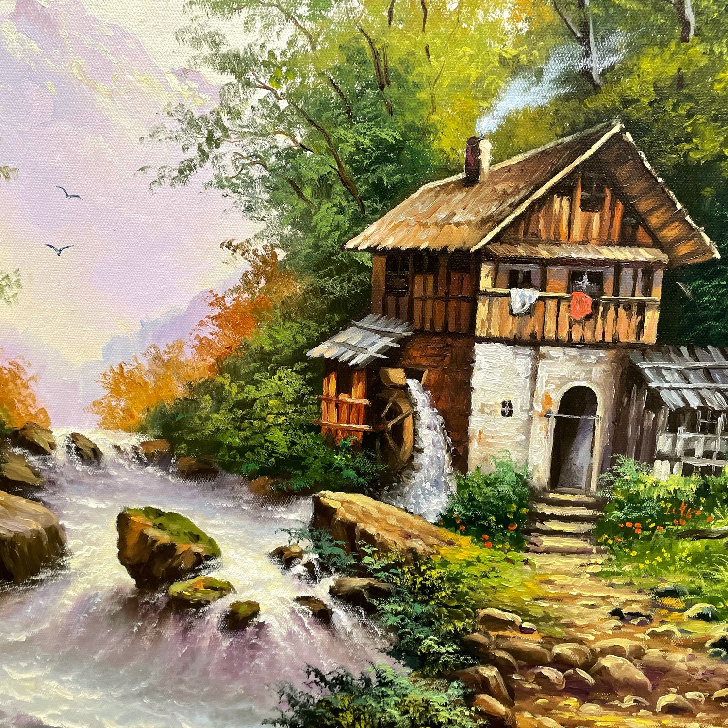 Картины маслом водяные мельницы