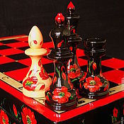 Шахматы резные в ларце цвета венге