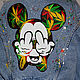 Denim jacket with a Mickey mouse pattern and multicolored hemp. Outerwear Jackets. Koler-art handpainted wear. Online shopping on My Livemaster.  Фото №2