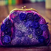 Сумки и аксессуары handmade. Livemaster - original item Bag felted women with flowers, with butterflies, handmade. Handmade.