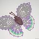 Order  Crocheted butterfly applique. Lace knitting workshop. Lidiya.. Livemaster. . Interior elements Фото №3