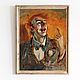 Clown, circus painting, oil on canvas, Pictures, St. Petersburg,  Фото №1