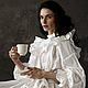 Заказать Льняное платье "Джульетта" в белом цвете. iva olinen home. Ярмарка Мастеров. . Платья Фото №3