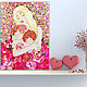 Pink Mosaic Painting Mom and Kids / Mom and Kids. Pictures. House of the Sun (irina-bast). My Livemaster. Фото №5