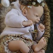 Платье и леггенсы для кукол реборн и  новорожденных