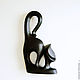 Figurine wood Cat 'Black-2', Figurines, Ivanovo,  Фото №1