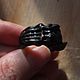 Ring made of ebony with obsidian. Rings. Woollywood_woodcarving. Online shopping on My Livemaster.  Фото №2